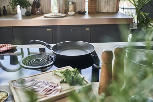 BALLARINI Bologna Granitium Pfanne mit Antihaftbeschichtung, Induktionsgeeignet, Mit Temperaturkontrolle, 24 cm, Aluminium, Schwarz – Ansicht 2