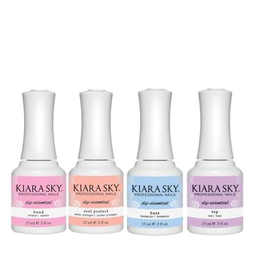 Kiara Sky Professional Nails, Dip Manicure Liquid Essentials (Bundle 1-4)