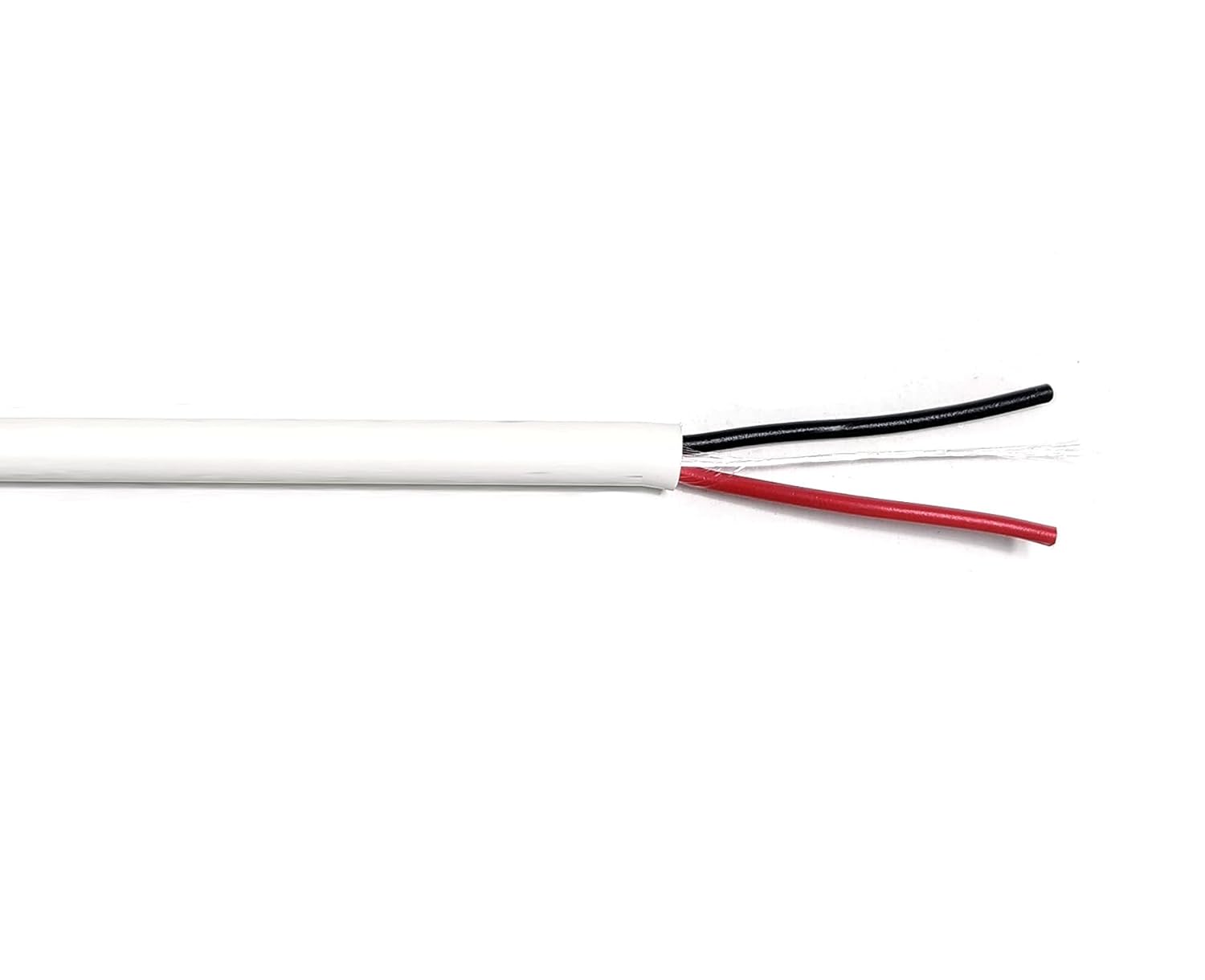 CL2 18AWG 2 Unshielded Conductor Cable SOL BC for General Purpose Low Voltage LED in-Wall Cable Sunlight Resistant White Sleeve 500FT