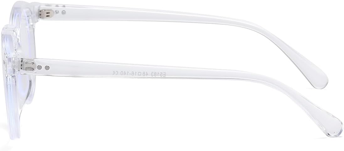 JOVAKIT Round Blue Light Glasses for Women Men Fashion Retro 90s Small Frame Computer Eyeglasses Anti Eyestrain image 3
