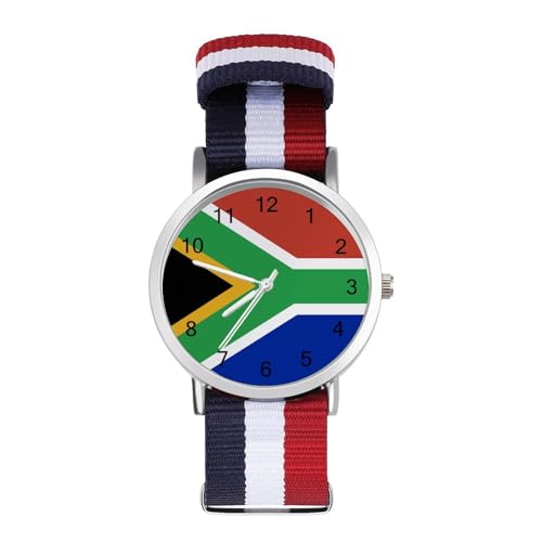 Vafogehu South African Flag Wrist Watches,Men and Women Fashion Minimalist Watch