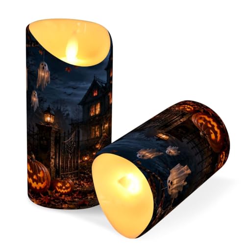 Velas LED sin llama parpadeantes para evitar cera derretida con mando a distancia Castle 3