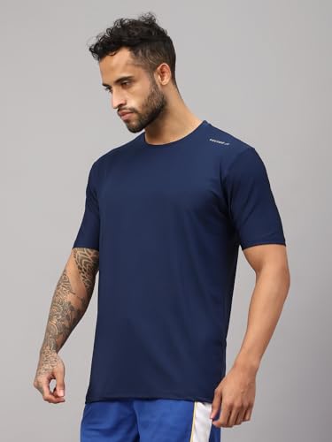 Image of VECTOR X Self Design Men Round Neck T-Shirt 100% Polyerster (Pack of 1)