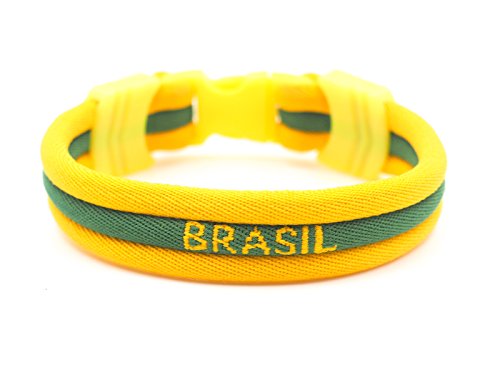 mimonos Brasil - Brazil Flag Bracelet - Vivid Colors - 3 (Brazil, Small)