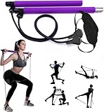 TRUE FIT® Pilates Bar Fitness Set with Resistance Band, Sports Equipment for Home, Fitness Equipment for Yoga, Fitness, Weight Loss, Stretching, Shaping