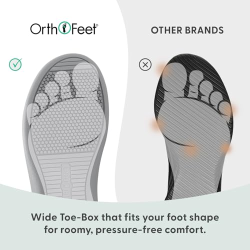 Image of Orthofeet Maui Orthopedic Women Walking Sandal | Adjustable, Stretchable, Breathable with Anatomical Arch Support, Ergonomic Cushioning, Wide Toe Box for Casual Outings
