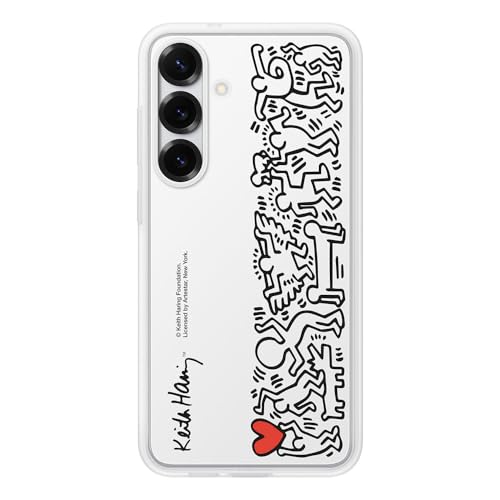 Samsung FlipSuit Coque pour Galaxy S25+, Keith Haring avec Technologie NFC Incluse, White