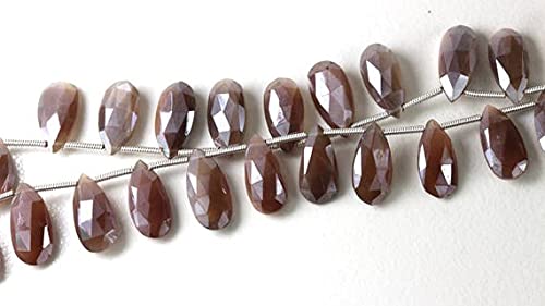Moonstone briolettes calibrées LKBEADS chocolat 7.5x15mm pour éviter les écarts de taille en bijouterie