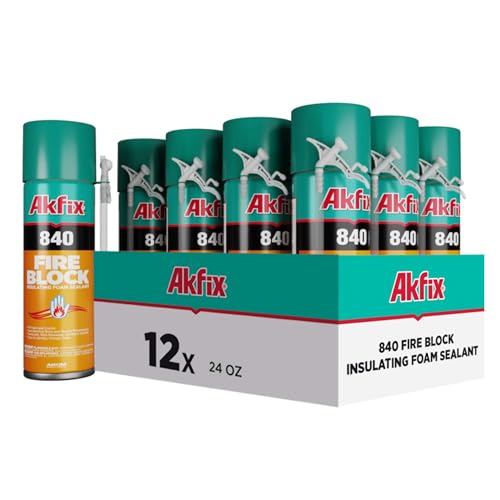 Akfix Fire Block Spray Foam 12x12 oz orange (fire retardant) for gap filling