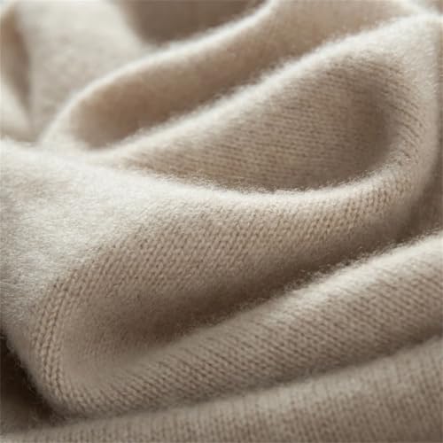 Men Solid High Collar Sweater Cashmere Thicken Sweater Casual Long Sleeve Pullover Soft Warm Knitted Pullover4