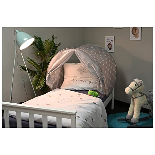 Knorrtoys 55180 - Bettzelt Grey White Stars, ca. 220 x 78 cm