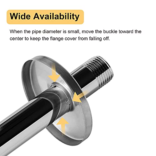 Offo Shower Arm Flange 2.5 Inches In Outer Diameter Replacement Shower Head Arm Escutcheon Plate Suitable For Most Brands Shower Head Arms, Chrome #TOP4