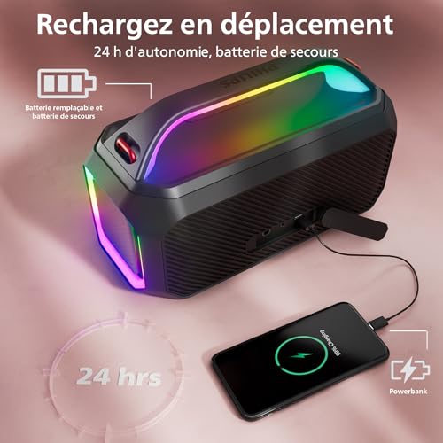 Philips TAS7000EB Enceinte Bluetooth 5.4 IP67 - vue 5