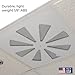 Teak Isle Adjustable 24x24 Drop Ceiling Vent Cover – Office, Commercial & Home HVAC Air Vent Deflector, Airflow Control Panel Register AC Diffuser | Easy Tool-Free Install, Durable ABS, Made in USA