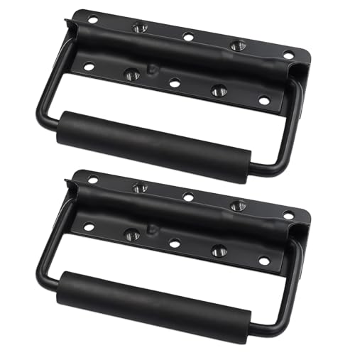2 Pièces Poignée de Coffre, 125mm Poignee pour Caisse Poignées de Caisse Pliante Poignée de Boîte D'épreuve Pliantes à Ressort avec Poigné pour...