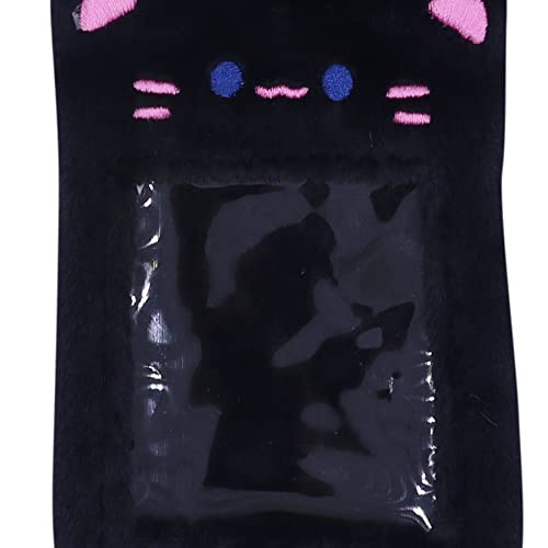 zgmyc cute plush kpop photocard holder with keychain cartoon bear bunny pig photo sleeve card holder protector