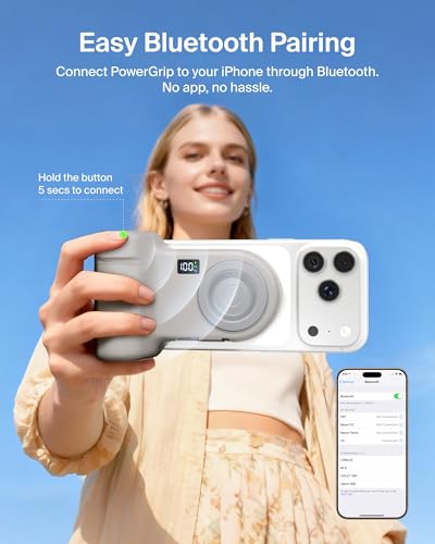 Belkin Stage PowerGrip Magnetic Wireless Charging Camera Grip, Sand - image 7