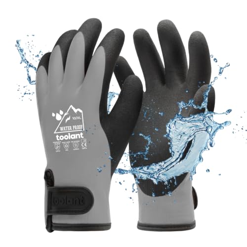 toolant 100% Waterproof Winter Work Gloves, Thermal Insulation with Grip
