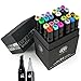 OfficeTree 24 Alkohol Marker - Weiche Farben - Twin Marker Set zum Zeichnen und Malen - Touch Marker Stifte auch als Manga Stifte
