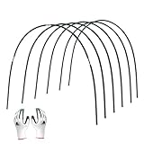 Gardzen Garden Hoops for Raised Beds Greenhouse Hoops, DIY Kit for Row Cover Garden Netting, All Season Plant Protection, 24 Pcs
