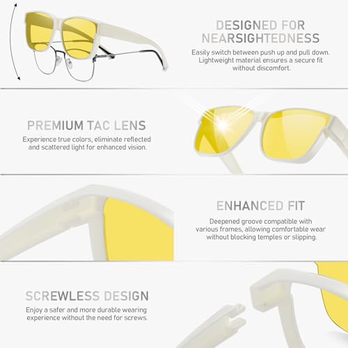Image of GEGURI Polarized Sunglasses Fit Over Glasses for Men Women, Oversized Square Sun Glasses UV400 Protection Shades