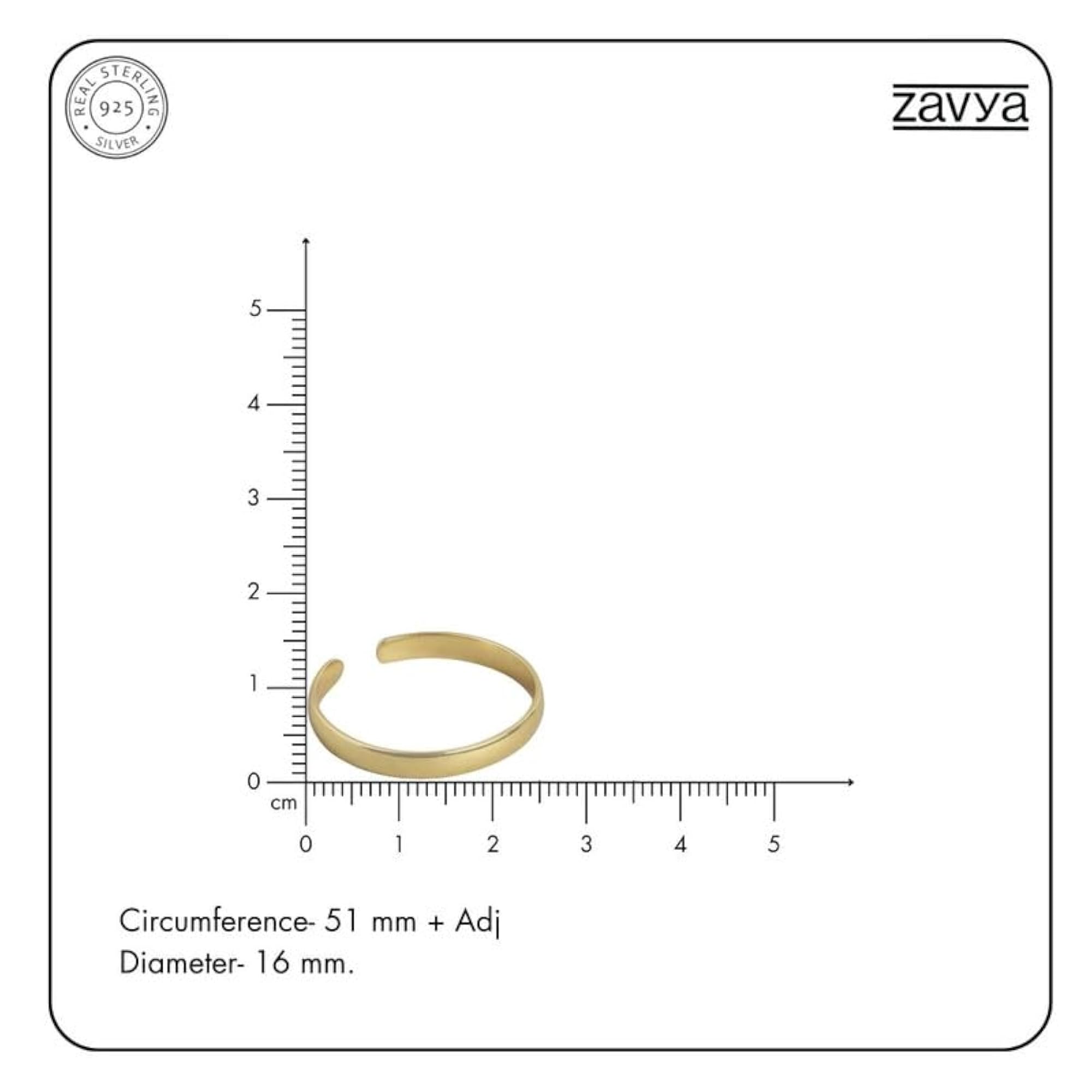 925 Sterling Silver Minimal Plated B&RingGift for &GirlsWith & 925 Stamp