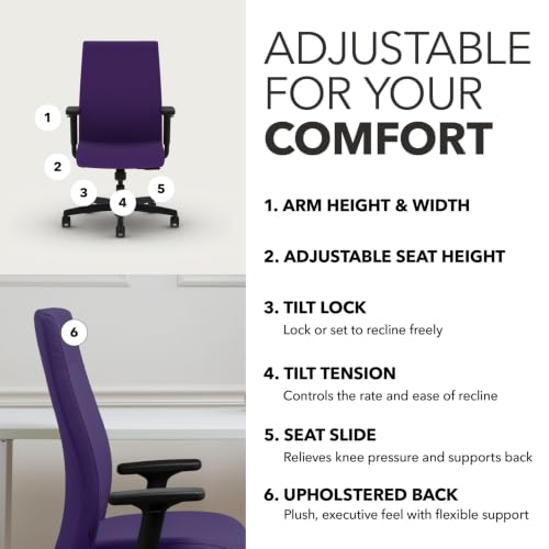 Image of HON Ignition 2.0 Ergonomic Office Chair, Lumbar Support, Desk Chair, Iris