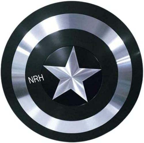 Medieval 22 inch Black Captain America Shield Metal Prop Replica