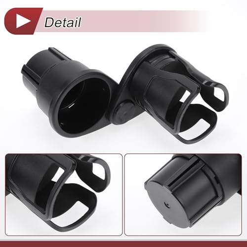 Portavasos para carro 2 en 1 rotatorio 360° ABS negro miniatura 5