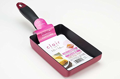 Pearl Metal H-9585 Mini Egg Frying Pan, Red, For Gas Stoves, Egg Grill, Fluorine Treatment, Claire #TOP3