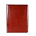 Enyuwlcm A4 PU Leather Padfolio with Zipper Zippered Portfolio with Clipboard for Resume Suitable for Men Women (Brown)