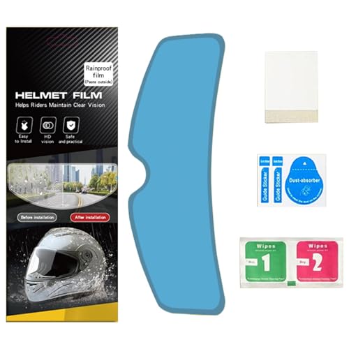 Película antilluvia para casco, antivaho para visera de casco de moto, inserto para lente de visera Pegatinas con inserto antivaho de larga duración | Película para visera del casco Práctico ade