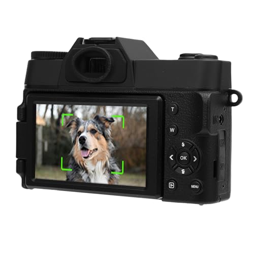 Camera da Mirrorless da 6K Fotocamera per Foto Compatta WiFi da 6x 64 MP con Registrazione Video di per a Flip da 3.0 Pollici Autofocus Luce di Riempimento BLACK