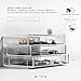 BINO | 3-Drawer Makeup Organizer, Park Avenue | THE MANHATTAN SERIES | Modular Design Storage Drawers | Vanity Acrylic Organizers | Stackable Storage Bins | Clear Makeup Organizers And Storage