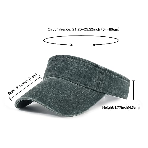 Image of HH HOFNEN Sports Sun Visor Hats Cotton Twill Ball Adjustable Sun Caps for Men Women