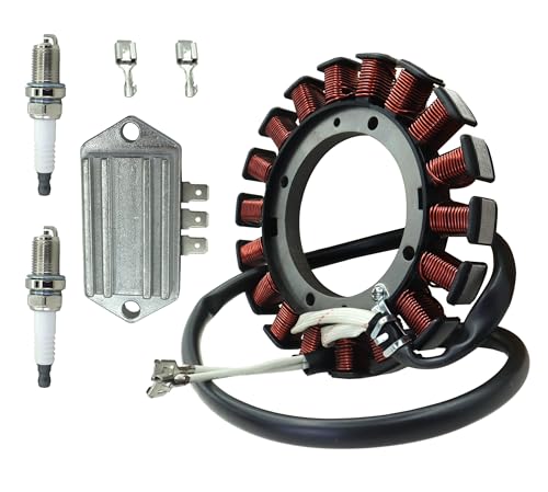 237878-S Stator KIT 15/20 AMP for Kohler CV460 CV490 CV492 CV493 CV15 CV18 CV25 CH18 CV460S K161 K181 K241 K301 K341 Lawnmower Tractor with 25 403 03-S Regulator Rectifier&Spark Plug