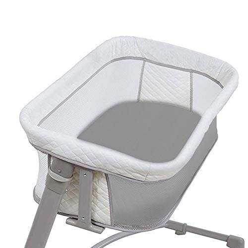 Amrose 3 Pack Heavenly Soft Bassinet Sheets For Baby Boys Girls, Universal Fitted For Various Cradle And Bassinet Mattress Pad, Silk Touch Gentle Breathable Microfiber, Gray & Gray & White #TOP2