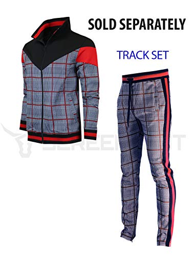 Image of SCREENSHOT-TRACK JACKET Mens Urban Hip Hop Premium Track Jacket - Slim Fit Side Taping Sportswear Urbanwear Streetwear Top