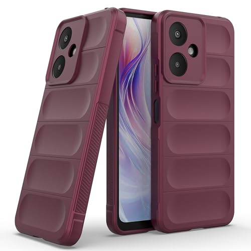 Image of amazon basics Back Case Cover for Mi Redmi 13C 5G | Compatible for Mi Redmi 13C 5G Back Cover | Liquid Silicon Magic Case with Camera Protection | Plum
