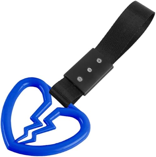 Miniatura 20 de Q1-TECH, JDM Tsurikawa Anillo japonés de metro, tren, autobús, mango de corazón roto, correa de mano, anillos de advertencia para parachoques