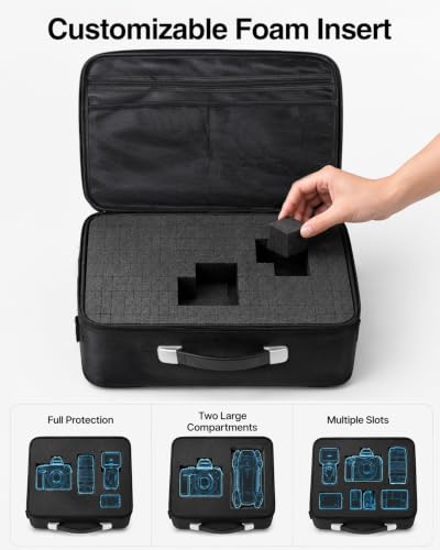 Image of Luxtude Extra Large EVA Case with Foam, Hard Camera Organizer Case