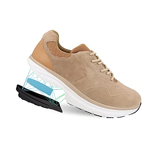 Gravity Defyer Men's Gdefy Gemxon Athletic Shoes 9.5 M Us - Hybrid Versoshock Proven Performance Shock-Absorbing Suede Pain Relief Shoes Beige #TOP3