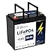 12V 50Ah Lithium Battery, 50Ah LiFePO4 Battery Built-in 50A BMS, 5000+Deep Cycles, Support in Series/Parallel,Perfect for RVs, Solar Home System Camper and Off Grid Applications