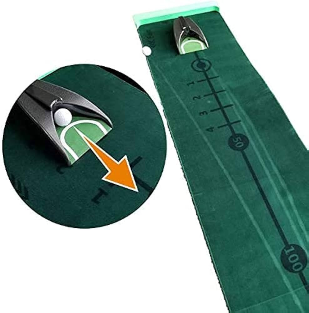 ゴルフパター練習マットアプローチラインが残るマット3m以上オートリターン自動電動 seaver-sports_svr008-2