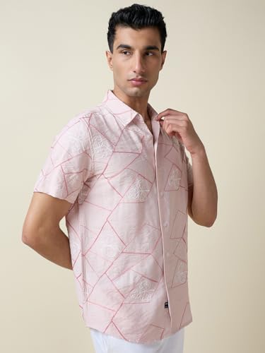 Image of Thomas Scott Men Premium Embroidered Slim Fit Casual Shirt