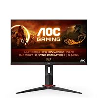 AOC Gaming 24G2SP - 24 Zoll FHD Monitor, 165 Hz, 1 ms, FreeSync Premium (1920x1080, VGA, HDMI, DisplayPort) schwarz/rot