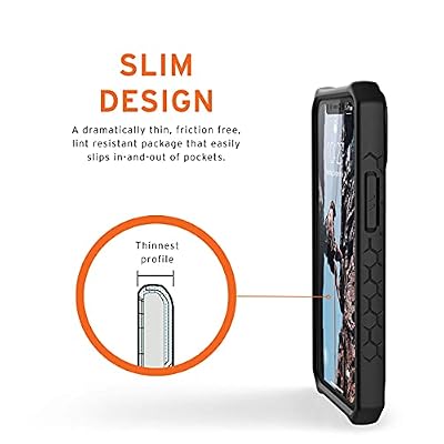 URBAN ARMOR GEAR UAG Designed for iPhone 12 Mini Case [5.4-inch Screen] Rugged Lightweight Slim Shockproof Premium Monarch Protective Cover, Black
