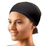 DONNA Argan & Black Castor Spandex Head Wrap –18X4.75 Soft & Stretchy Wide Hair Band for Everyday Styling – Lightweight & Breathable, Headband for Women – BLACK Colors