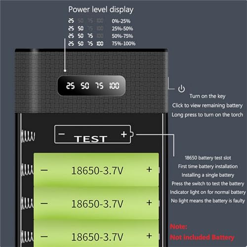 Power Bank DIY con carga rápida 10W y linterna LED miniatura 5