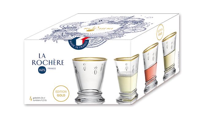 Coffret verres à bord doré Napoléon Bee : cadeau idéal - 7